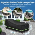 thumbnail image 3 of HEJULIK 2Pcs Garden Lounger Dust Cover Patio Chair Cover,420D Heavy Duty Outdoor Lounger Cover Waterproof Patio Furniture Cover, 3 of 7