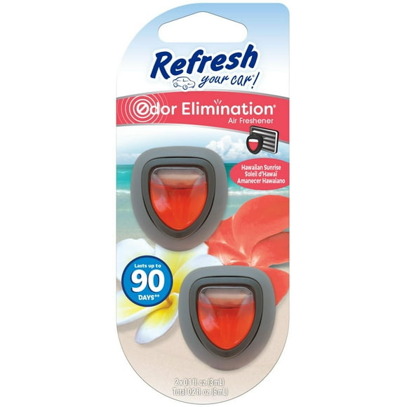 Refresh Your Car! Mini Diffusers (Hawaiian Sunrise Scent, 2 Pack), Mini Diffusers