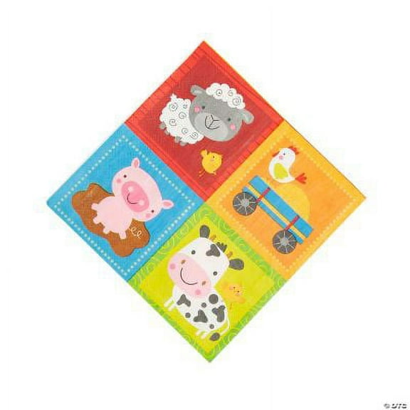 Farm Party Luncheon Napkins, Birthday, Party Supplies, 16 Pieces