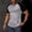 New-Gray, variant on Summer Men's Short-Sleeve T-Shirt Stylish Two-Tone Ribbed V-Neck Top Casual Comfortable Breathable Stretch Sports T-Shirts