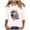 White, variant on CYMMPU Tunic Tops 3/4 Sleeve Spring Tops Round Neck Summer Fashion Shirts Floral Printed Blouses for Women Dressy Casual Loose Fit Lightweight Basic T-Shirts Blue XXL
