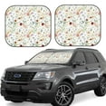thumbnail image 6 of Kdxio Wildflower Watercolor Print 2-Piece Sun Shade Front Windshield - Foldable Car Front Window Sunshades For Most Sedans Suv Truck, 6 of 6