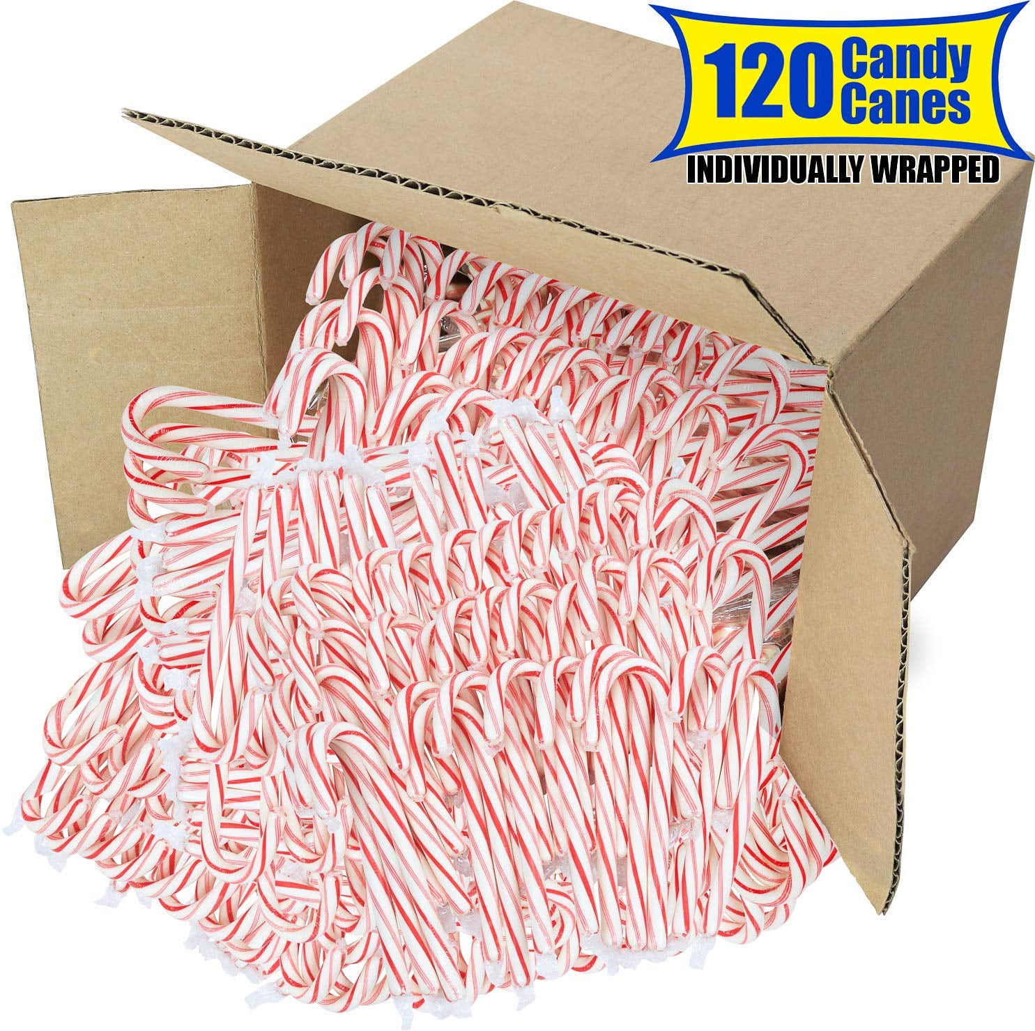 Greenco Candy Canes Individually Wrapped Red and White Candy Canes