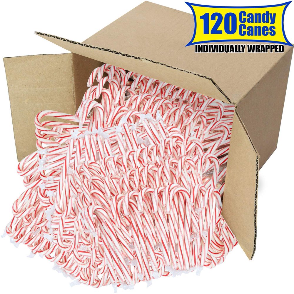Greenco Candy Canes Individually Wrapped Red and White Candy Canes