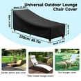 thumbnail image 3 of SHELTUSE Outdoor Chaise Lounge Covers Waterproof, 2 Pack Patio Furniture Pool Lounge Chair Cover for Outside Stackable Cushions and Outdoor Furniture, 86.7''W x 31.5''D x 31.5''H, Black, 3 of 6