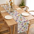 thumbnail image 3 of Table Runner 48 Inches Long for Kitchen Dining, Spring Flowers Dresser Scarf Farmhouse, Dining Table Decorations for Wedding/Parties, Watercolor Floral Vintage Beige 13 x 48 In, 3 of 8
