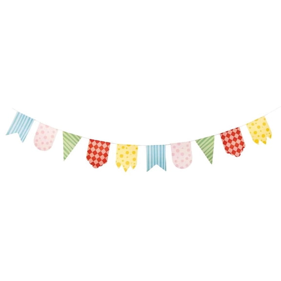 Fun Express Pastel Pattern Cardboard Pennant Banner