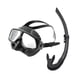thumbnail image 3 of Conjunto de snorkel, máscara de natación profesional con cubierta para la nariz, gafas de natación ligeras Negro, 3 of 8