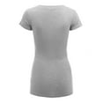 thumbnail image 3 of Made by Johnny Women's Basic Fitted Short Sleeve V-Neck T Shirt L HEATHER_GREY, 3 of 6
