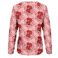 thumbnail image 4 of Jacenvly Womens Tops Long Sleeve Plus Size Clearance Round Neck Blouse Fashion Long Sleeve Shirt Skin-Friendly Contrast Color Valentine'S Day Printed Casual Tunic Tops Multicolor, 4 of 5