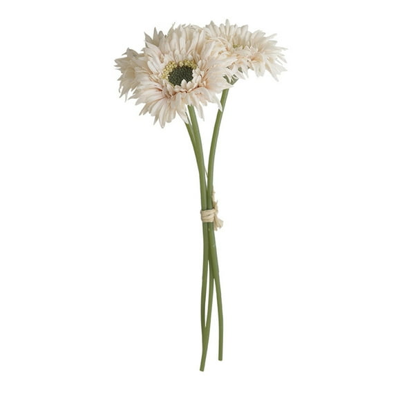Sunjoy Tech Fake Flowers 3PCS Faux Gerbera Daisies Silk Flowers Artificial for Wedding Bridal Bouquet Party Home Kitchen Decor