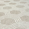 thumbnail image 4 of Luxe Weavers Outdoor Geometric Trellis Taupe 4x5 Area Rug, Low Pile Carpet, 4 of 10