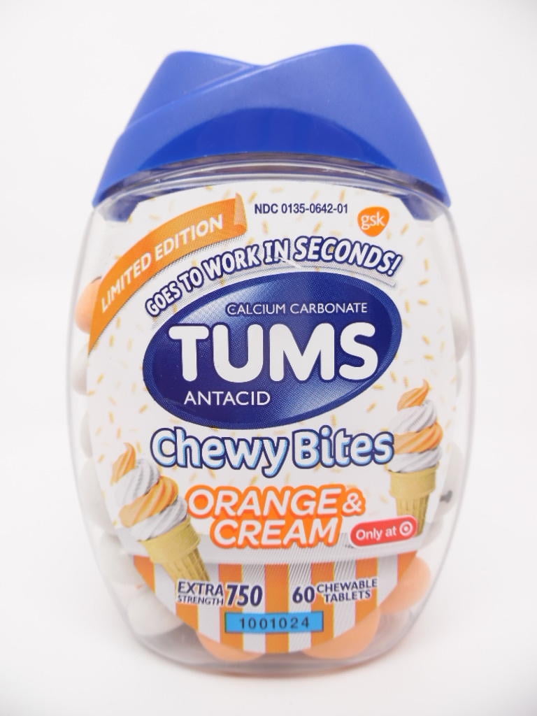 Tums Chewy Bites Orange & Cream Extra Strength Chewable Heartburn