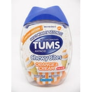 Tums Chewy Bites Orange & Cream Extra Strength Chewable Heartburn Antacid 60ct