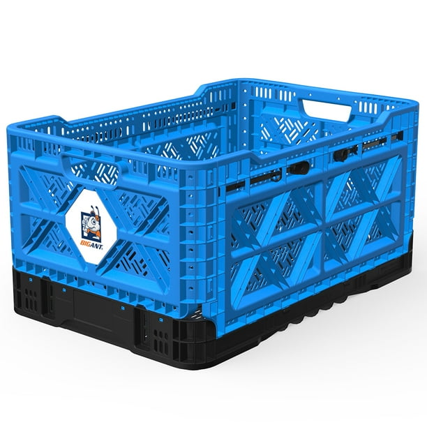 [BIGANT] Heavy Duty Collapsible & Stackable Plastic Milk Crate [Medium