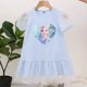 thumbnail image 1 of Ropa para niñas, vestido de lentejuelas Frozen Elsa Anna para niños de 4 a 8 años, mangas cortas abullonadas de verano, vestidos de moda de malla de algodón 6T Gao Jinjia LED, 1 of 2