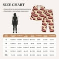 thumbnail image 4 of Pajama Sets for Women 2 Pcs, steak cartoon print Button Down Long Sleeve Sleepwear Lounge PJ Sets, 4 of 6