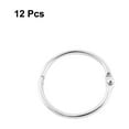 thumbnail image 2 of 12pcs 20mm Inner Dia Book Office Metal Loose Leaf Binder Hinge Snap Ring Keyring, 2 of 5