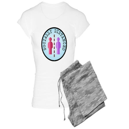 

CafePress - Socially Distanced Adulting Merit Badge Pajamas - Women s Light Pajamas