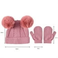 thumbnail image 3 of Povozer Baby Hats and Mittens Set Infant Toddler Beanie Gloves for Baby(Pink,One Size), 3 of 6
