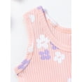 thumbnail image 6 of FEORJGP Kids Girl Summer One-piece Rompers 6M 12M 18M 2T 3T 4T Toddler Baby Sleeveless Overalls Casual Floral Print Jumpsuits Infant Little Girls Fashion Casual  Cute Clothes for Newborn Daily, 6 of 9