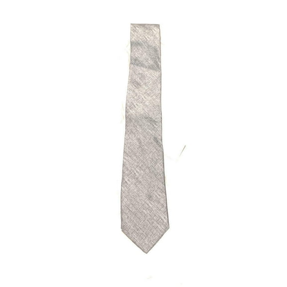 Michael Kors Men's Neck Tie One Tonal Blocked Skinny Silk Gray One Size