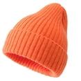 thumbnail image 1 of Femmes Hommes Tricoté Hiver Mode Couleur Rayé Impression Chapeaux Rayés Boule de Poils Raton Laveur Chaud Bonnet de Ski Chaud Bonnet Bombers Tuques Chapeaux Rouge, 1 of 2