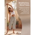 thumbnail image 6 of Xidunhg Women's Capri Pants Wide Leg Plus Size Lightweight Quick Dry Casual Summer Sweatpants Hiking Walking Khaki L, 6 of 14