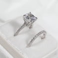 thumbnail image 3 of Silver & Stone Jewels 2 Ct Cushion Cubic Zirconia Bridal Set Engagement Ring 14k White Gold Plated, 3 of 5
