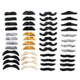 thumbnail image 1 of Juego de 48 piezas de bigotes falsos Sunnimix Disfraz de Halloween 6 diseños Novedad Bigotes, 1 of 8