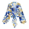 thumbnail image 2 of Fznquz Women Cardigan Sweater Chiffon Cover Up Shrugs Cardigan Graphic Bolero Tie Front Ladies Tops, 2 of 6