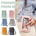 thumbnail image 2 of Crossbody Phone Bag With Touch Screen Window, PU Leather Small Sling Purse With Card Slots, Adjustable Strap & Charging Port, Hands-Free For Travel Work, 2 of 10