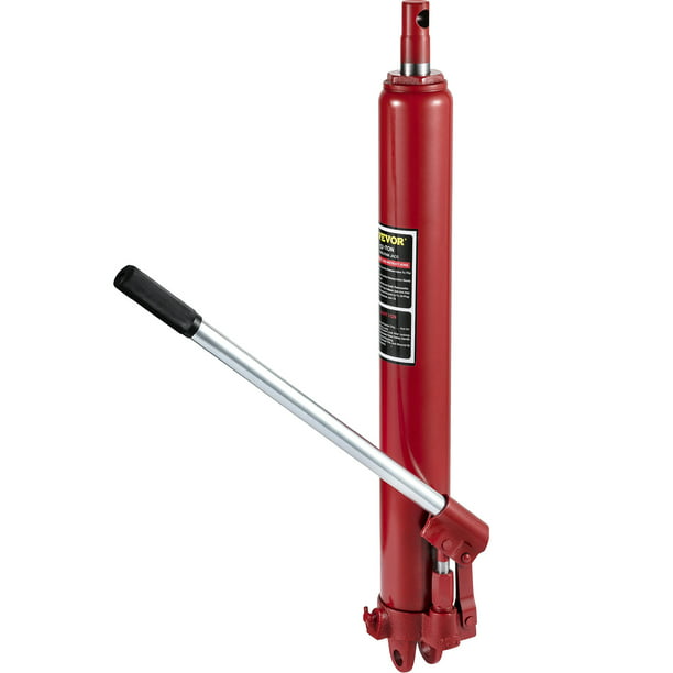 VEVOR Hydraulic Long Ram Jack, 12 Tons/26455 lbs Capacity, Single Piston Pump and Clevis Base, Manual Cherry Picker with Handle, for Garage/Shop Cranes, Engine Lift Red - Walmart.com