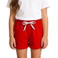 thumbnail image 7 of ITSAME Shorts for Girls, Lightweight Loose Fit Elastic Waist Summer Casual Home Clothes Shorts Red Size 7, 7 of 7