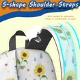 thumbnail image 5 of Sunflower and Small Flower White 17" Waterproof Oxford School Backpacks for Teens, S-Shape Padded Straps, for School, Travel, Hiking, Camping, 5 of 5