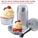 thumbnail image 5 of Moldes grandes para muffins de 150 g (paquete de 100), envoltorios de aluminio para cupcakes con tapas de cúpula, moldes desechables para muffins, moldes para ramequines de aluminio, soportes para, 5 of 5