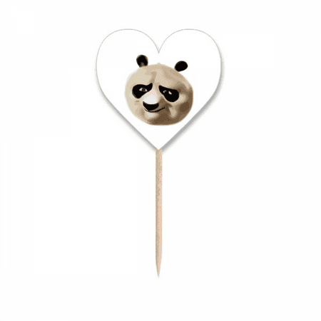 Panda Large Cat China Animal Lovely Toothpick Flags Heart Lable Cupcake Picks