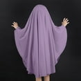 thumbnail image 5 of Wuxian Boys Girls Halloween Clothing Robe Cute Funny Print Solid Color Ankle-Length Fancy Party Dress Up Robe Hooded Coat,Purple,5-6 Years, 5 of 8