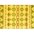 thumbnail image 1 of Ahgly Company Machine Washable Indoor Rectangle Abstract Yellow Modern Area Rugs, 5' x 7', 1 of 4