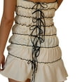 thumbnail image 3 of Women Summer Y2k Sling Dress Sleeveless Sexy Spaghetti Straps Lacing Pleated See-Through Party Night Mini Dress, 3 of 6