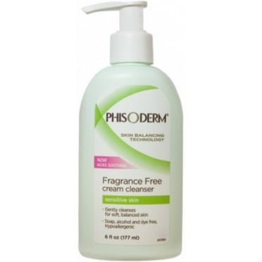 pHisoderm Fragrance Free Cream Cleanser For Sensitive Skin 6 oz (Pack of 2)