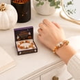 thumbnail image 4 of XHKUYI Halloween Ghost Pumpkin Beaded Bracelet 6.3 inch, Orange & White Stretchable Adjustable Bead Bracelet with Pumpkin Charm, Spooky Season Jewelry Gift for Women Kids, 4 of 7