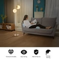 thumbnail image 4 of 65" Modern Contemporary Standing Lamp with Twin Glass Shades, E12 Sockets, Brass, 4 of 13