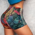 thumbnail image 4 of Fotbe Butterflies On Rocky Cliff Shorts Sin Costuras – Shorts Deportivos de Cintura Alta para Mujer, Elásticos para Gimnasio, Yoga, Running o Ciclismo-Medium, 4 of 8