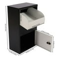 thumbnail image 3 of Package Delivery Box Mail Parcel Drop Mailbox Home Container Outdoor Porch Black, 3 of 21