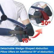 VELPEAU Arm Sling with Abduction Pillow for Men and Women, Shoulder Immobilizer for Rotator Cuff, Sublexion, Surgery, Dislocated, Broken Arm, Includes Stress Ball (Small)