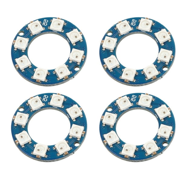 Tablero de lámpara de anillo LED, 4 piezas Lámpara de anillo LED Tablero de luz de anillo RGB Módulo de lámpara de anillo LED Salida de alta intensidad