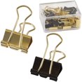 thumbnail image 1 of 25 PC Gold & Black Binder Clips,   2 Pack, 1 of 1