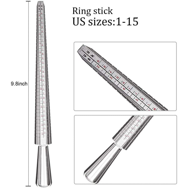 British/UK Ring Sizer Measuring Tool Metal Ring Mandrel,Alloy Ring