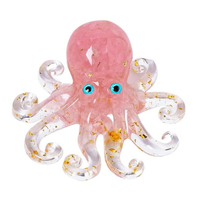 Guardoinrt AssortedColor Restaurant Ambiance Centerpiece Sea Sturdy Oceanic Colorful Crystal Masterpiece Resin Octopu Statue type+1